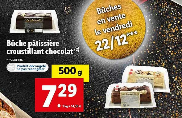 bûche pâtissière croustillant chocolat