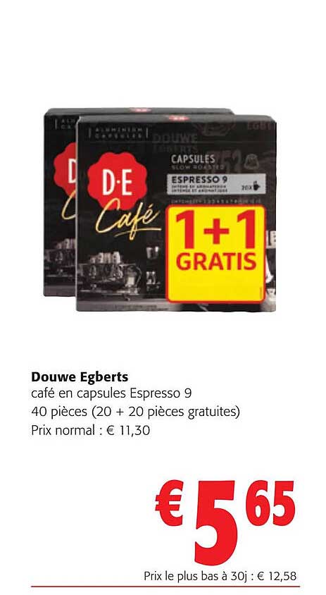 café en capsules espresso 9 douwe egberts
