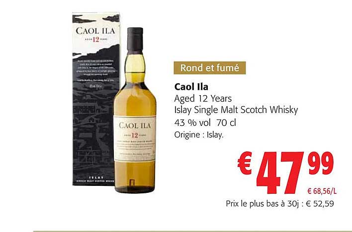caol ila aged 12 years islay single malt scotch whisky