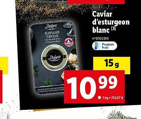 caviar d'esturgeon blanc