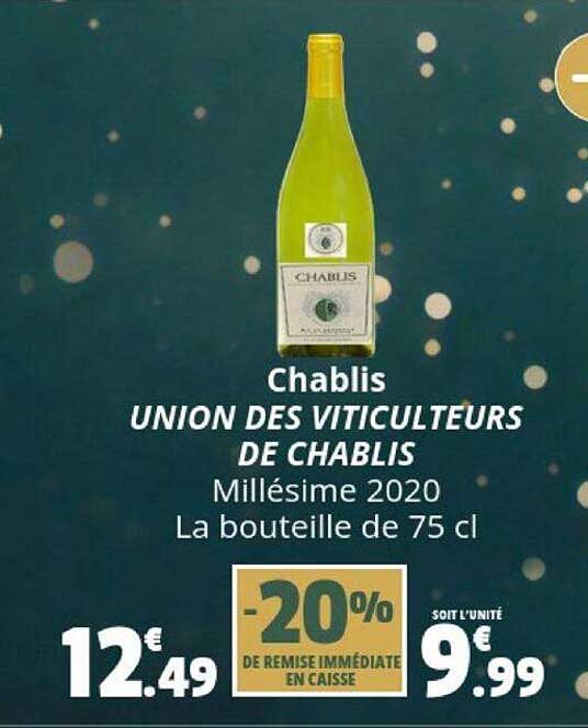 chablis union des viticulteurs de chablis millésime 2020