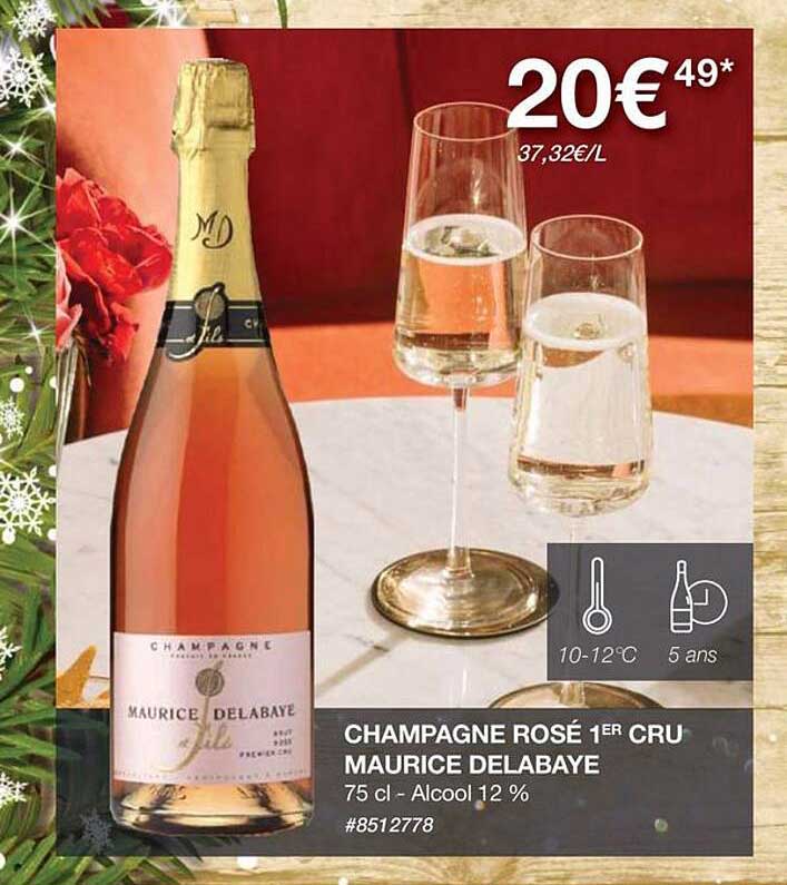 champagne rosé 1er cru maurice delabaye