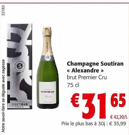 champagne soutiran «alexandre» brut premier cru