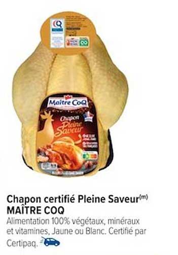 chapon certifié pleine saveur maître coq