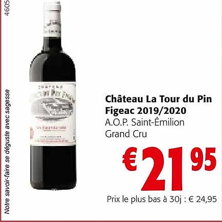 château la tour du pin figeac 2019/2020 a.o.p. saint-émilion grand cru