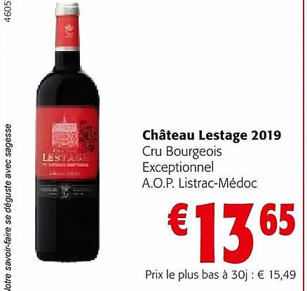 château lestage 2019 cru bourgeois exceptionnel a.o.p. listrac-médoc
