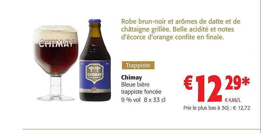 chimay bleue biere trappiste foncee