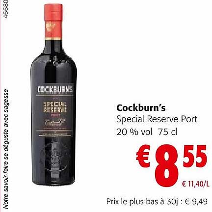 cockburn's special reserve port 20% vol.
