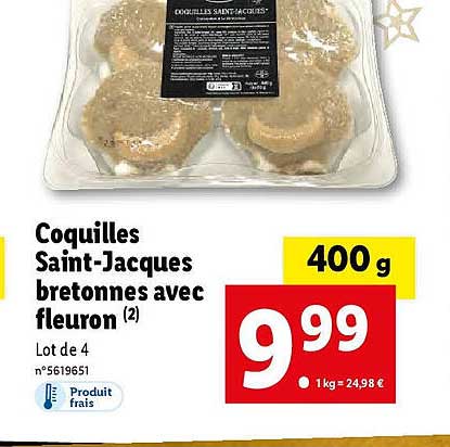 coquilles saint-jacques bretonnes avec fleuron