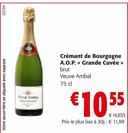 crémant de bourgogne a.o.p. «grande cuvée» brut veuve ambal