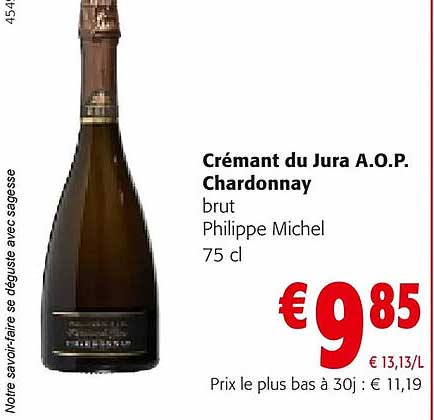 crémant du jura a.o.p. chardonnay brut philippe michel