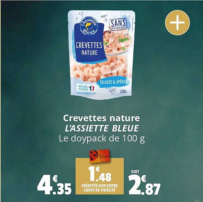 crevettes nature l'assiette bleue
