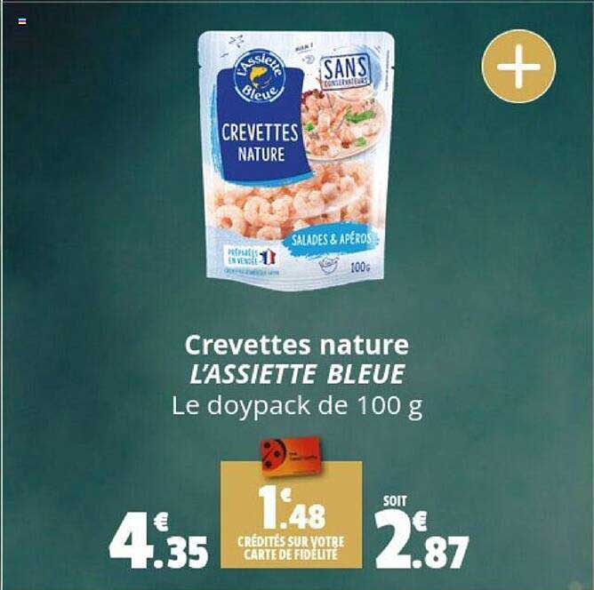 crevettes nature l'assiette bleue
