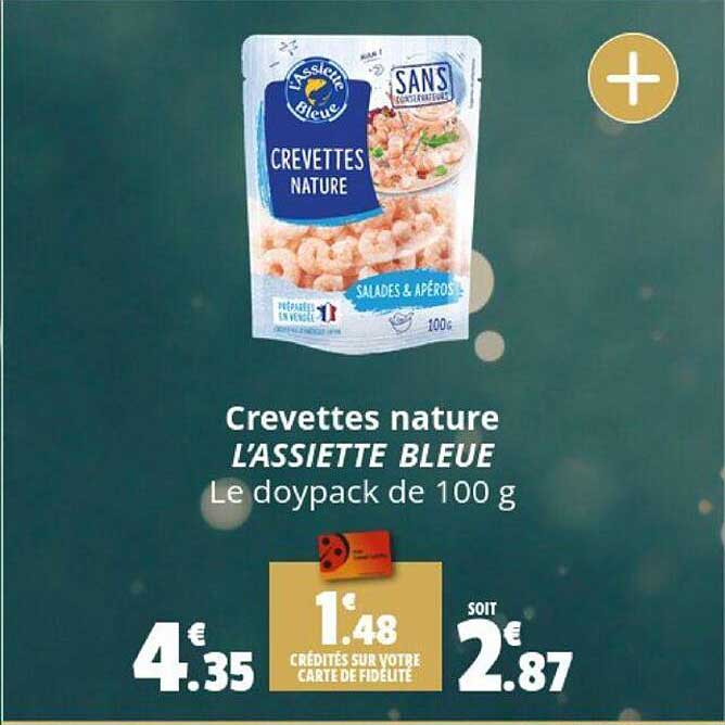 crevettes nature l'assiette bleue