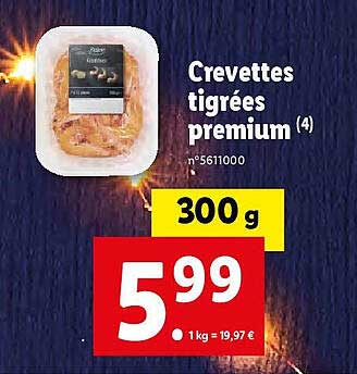 crevettes tigrées premium