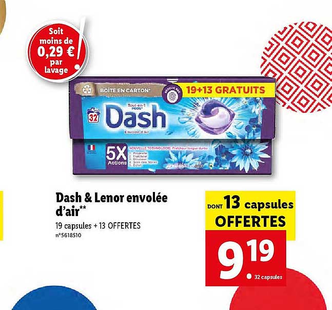dash & lenor envolée d'air