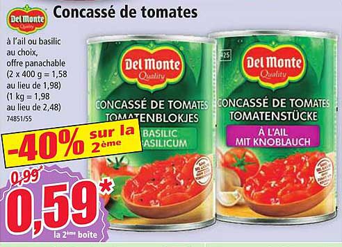 del monte concassé de tomates