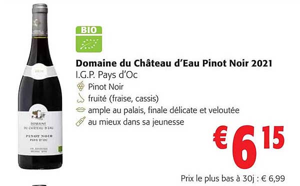 domaine du chateau d'eau pinot noir 2021