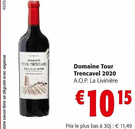 domaine tour trencavel 2020 a.o.p. la livinière
