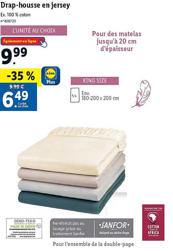 drap-housse en jersey