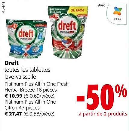 dreft tablettes lave-vaisselle