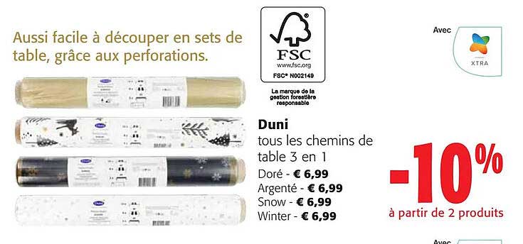 duni tous les chemins de table 3 en 1