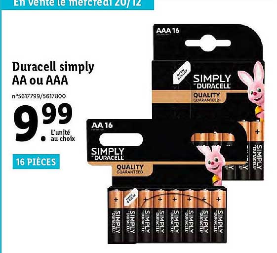 duracell simply aa ou aaa