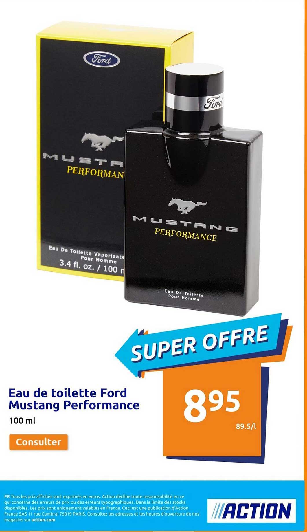 eau de toilette ford mustang performance