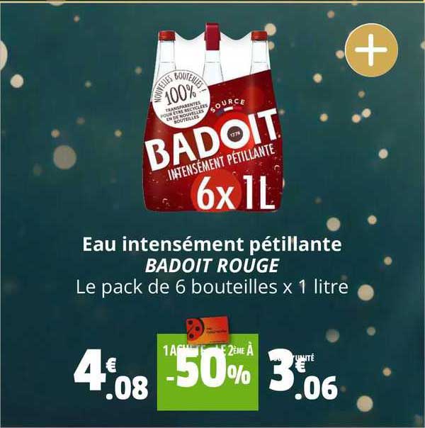 eau intensément pétillante badoit rouge