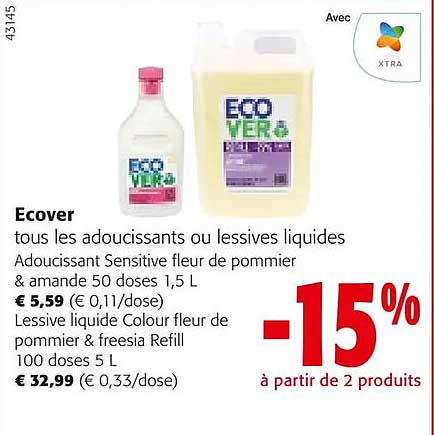 ecover les adoucissants ou lessives liquides