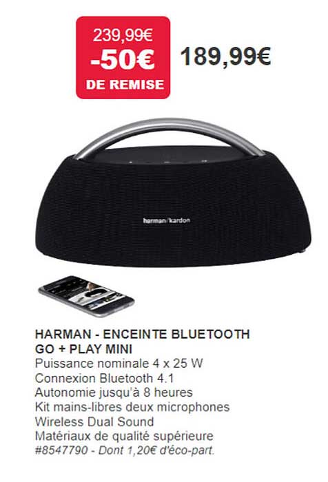 enceinte bluetooth go + play mini harman