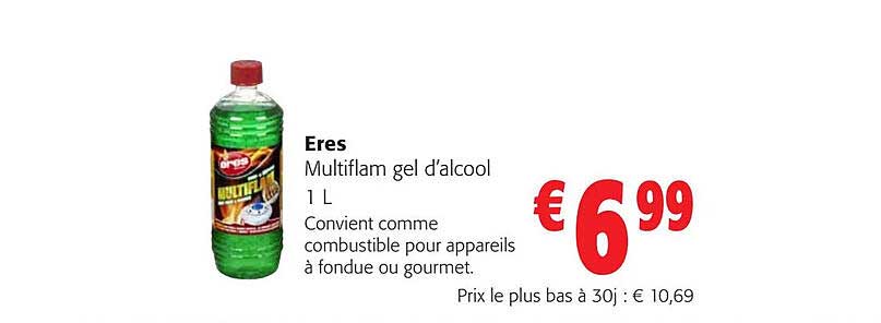 eres multiflam gel d'alcool
