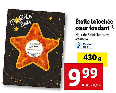 étoile briochée cœur fondant