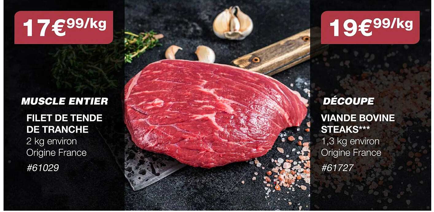 filet de tende de tranche, viande bovine steaks***