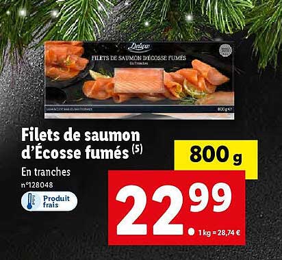 filets de saumon d'écosse fumés