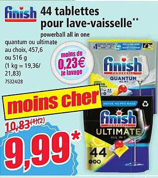 finish 44 tablettes pour lave-vaisselle