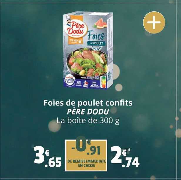 foies de poulet confits père dodu