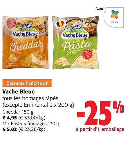 Fromages Râpés Vache Bleue