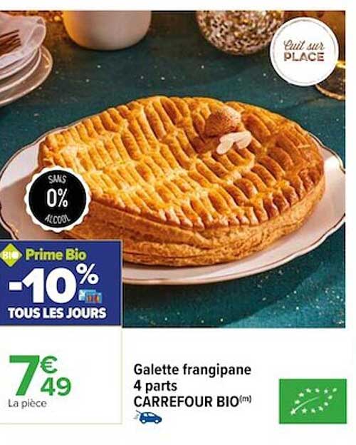 galette frangipane 4 parts carrefour bio