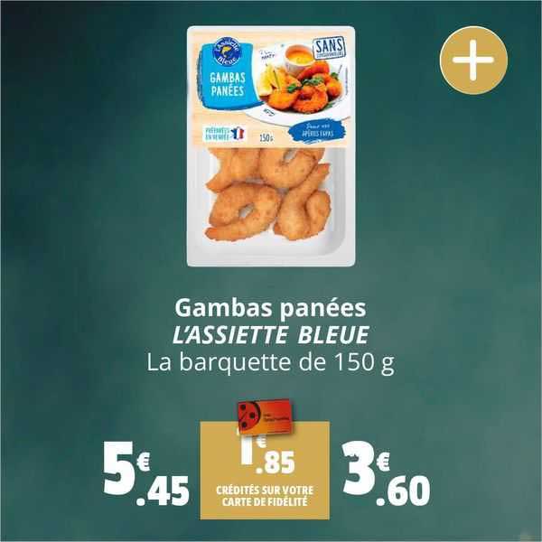 gambas panées l'assiette bleue