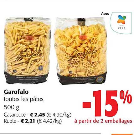 garofalo toutes les pâtes