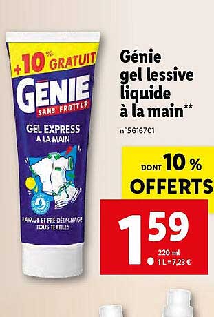 Génie Gel Lessive Liquide à La Main