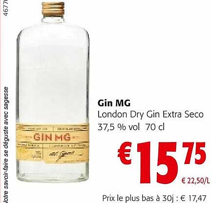 gin mg london dry gin extra seco 37,5% vol.