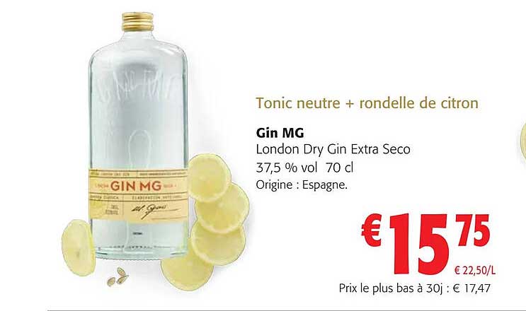 gin mg london dry gin extra seco