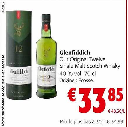 glenfiddich our original twelve single malt scotch whisky 40% vol.