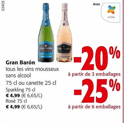 gran barón vins mousseux sans alcool sparkling, rosé