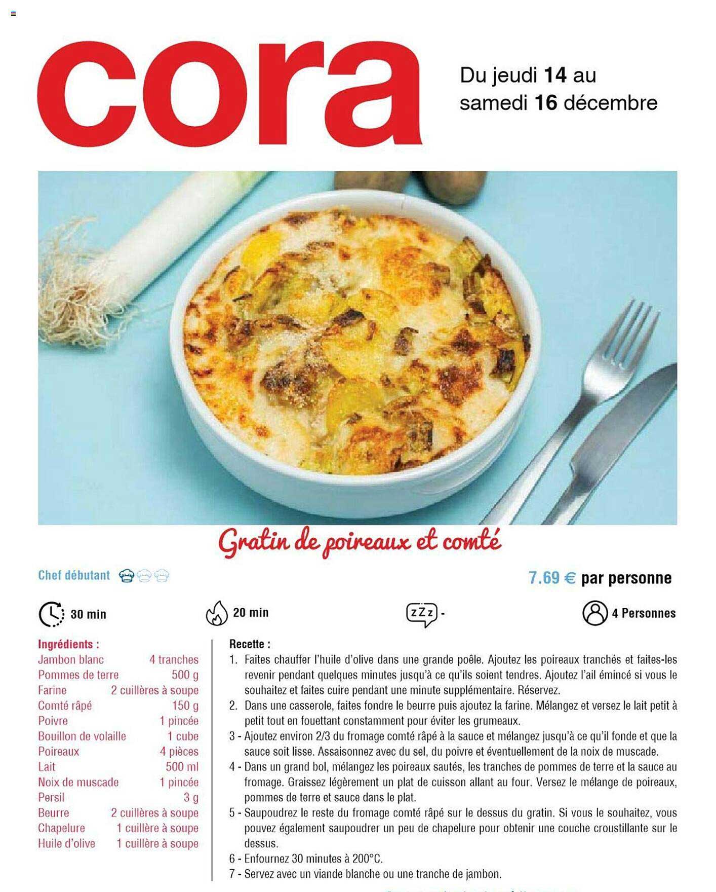 Gratin De Poireaux Et Comté