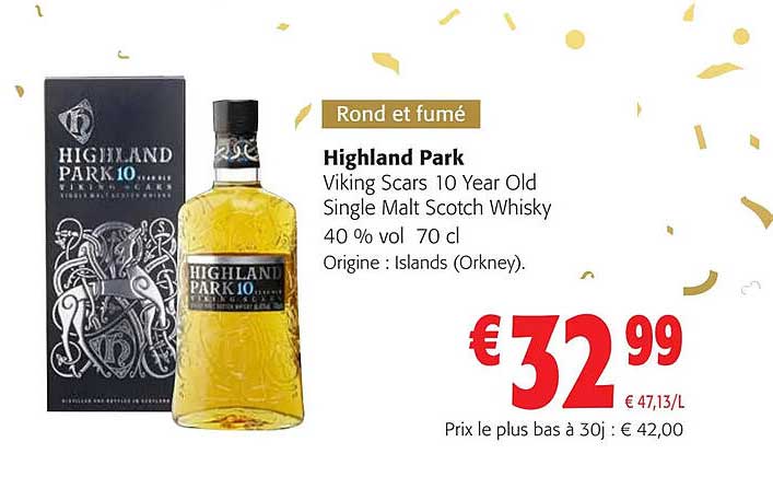 highland park viking scars 10 year old single malt scotch whisky