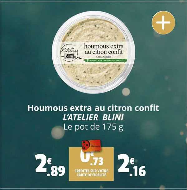 houmous extra au citron confit l'atelier blini