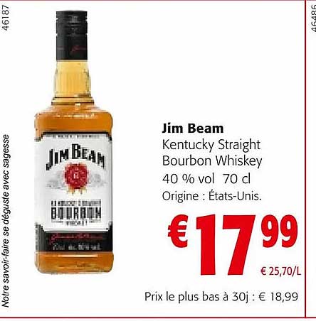 jim beam kentucky straight bourbon whiskey 40% vol.